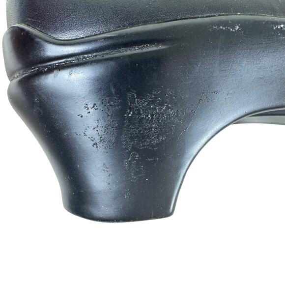 Aravon Black Leather Strappy Heeled Open Toe Adjustable Strap Sandals Size 10B - Picture 4 of 8